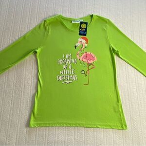 KIWI FRESH WOMEN’S PETITE SMALL “I am Dreaming of A White Christmas”  Top